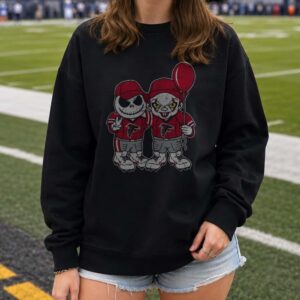 Jack Skellington And Pennywise Horror Fan Atlanta Falcons NFL T-Shirt