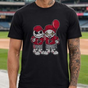 Jack Skellington And Pennywise Horror Fan Atlanta Falcons NFL T-Shirt