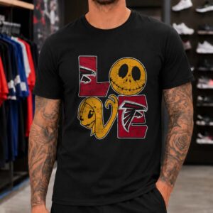 Jack Skellington And Sally Love Nightmare Before Christmas Atlanta Falcons NFL T-Shirt