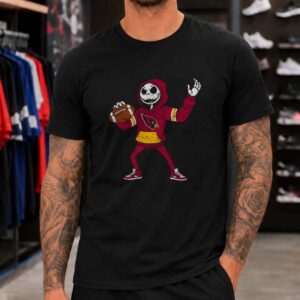 Jack Skellington Arizona Cardinals Football Halloween T-Shirt