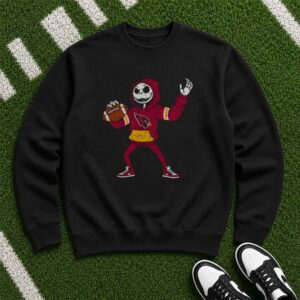 Jack Skellington Arizona Cardinals Football Halloween T-Shirt