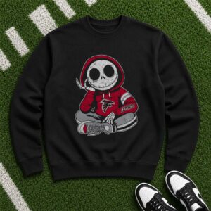 Jack Skellington Nightmare Before Christmas Atlanta Falcons Football Fan T-Shirt