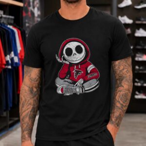 Jack Skellington Nightmare Before Christmas Atlanta Falcons Football Fan T-Shirt
