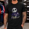 Jack Skellington Sally Love Nightmare Before Christmas Gothic Halloween Fan Baltimore Ravens NFL T-Shirt Jack Skellington Sally Love Nightmare Before Christmas Gothic Halloween Fan Baltimore Ravens NFL T-Shirt