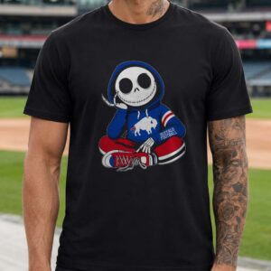 Jack Skellington Nightmare Before Christmas Horror Fan Buffalo Bills T-Shirt