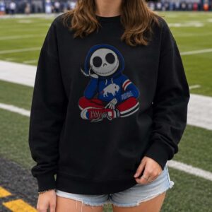 Jack Skellington Nightmare Before Christmas Horror Fan Buffalo Bills T-Shirt