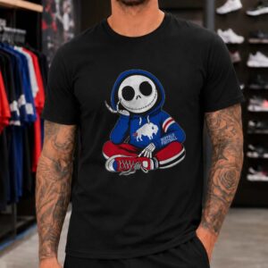 Jack Skellington Nightmare Before Christmas Horror Fan Buffalo Bills T-Shirt