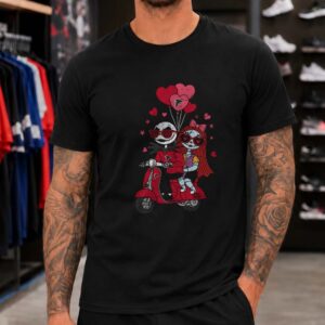 Jack Skellington Sally Nightmare Before Christmas Atlanta Falcons Valentine's Day T-Shirt