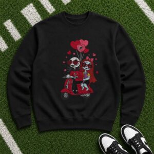 Jack Skellington Sally Nightmare Before Christmas Atlanta Falcons Valentine’s Day T-Shirt