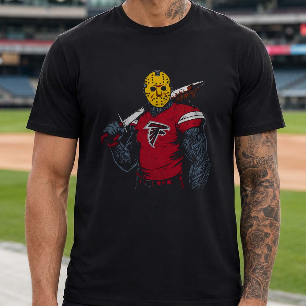 Jason Voorhees Friday The 13th Horror Fan Atlanta Falcons NFL T-Shirt Jason Voorhees Friday The 13th Horror Fan Atlanta Falcons NFL T-Shirt