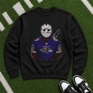 Jason Voorhees Friday The 13th Jersey Horror Fan Baltimore Ravens T-Shirt