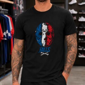 Jason Voorhees Friday The 13th Mask Horror Fan Buffalo Bills T-Shirt
