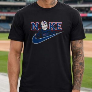 Jason Voorhees Horror Fan Friday The 13th Nike Parody Halloween Buffalo Bills NFL T-Shirt