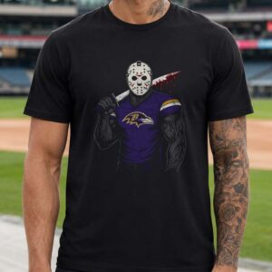 Jason Voorhees Muscle Horror Fan Baltimore Ravens Halloween NFL T-Shirt
