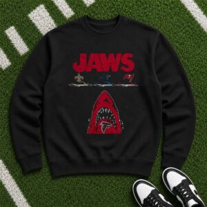 Jaws Atlanta Falcons Eating Saints Panthers Buccaneers NFC South Rivalry T-Shirt