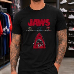 Jaws Atlanta Falcons Eating Saints Panthers Buccaneers NFC South Rivalry T-Shirt