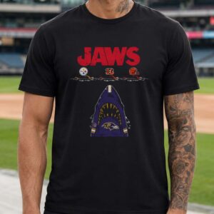 Jaws Ravens Devour Steelers Bengals Browns AFC North Rivalry Sucks Funny Baltimore Ravens NFL T-Shirt