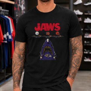 Jaws Ravens Devour Steelers Bengals Browns AFC North Rivalry Sucks Funny Baltimore Ravens NFL T-Shirt