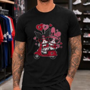 Kuromi My Melody Atlanta Falcons Valentine's Day Football Fan T-Shirt
