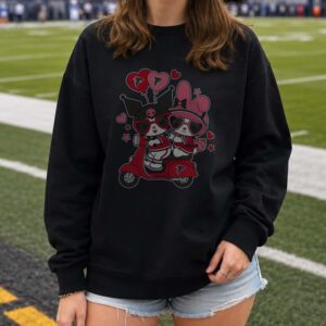 Kuromi My Melody Atlanta Falcons Valentine's Day Football Fan T-Shirt