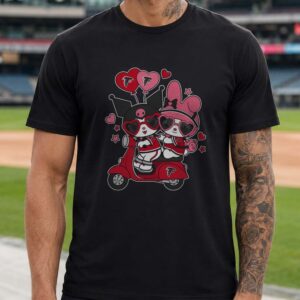 Kuromi My Melody Atlanta Falcons Valentine's Day Football Fan T-Shirt