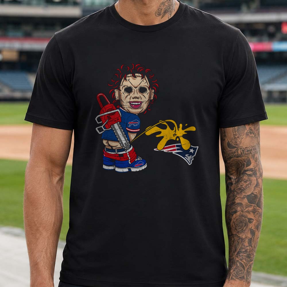 Leatherface Buffalo Bills New England Patriots Sucks Horror Funny Rivalry T-Shirt Leatherface Buffalo Bills New England Patriots Sucks Horror Funny Rivalry T-Shirt