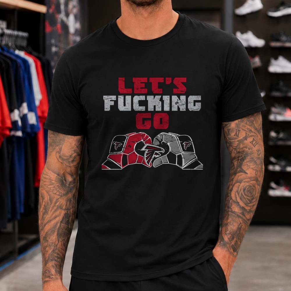 Let’s Go Atlanta Falcons Football Gloves Fist Bump Fan T-Shirt Let’s Go Atlanta Falcons Football Gloves Fist Bump Fan T-Shirt
