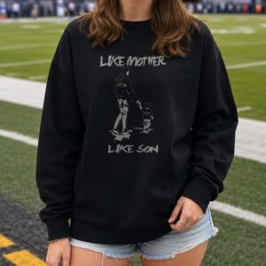 Like Mother Like Son Ravens Fan Mom Son Gift Baltimore Ravens NFL T-Shirt