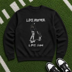 Like Mother Like Son Ravens Fan Mom Son Gift Baltimore Ravens NFL T-Shirt