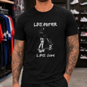 Like Mother Like Son Ravens Fan Mom Son Gift Baltimore Ravens NFL T-Shirt