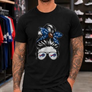 Messy Bun Game Day Women Buffalo Bills Fan T-Shirt