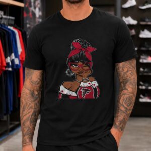 Messy Bun Sassy Girl Atlanta Falcons NFL Women's Fan T-Shirt