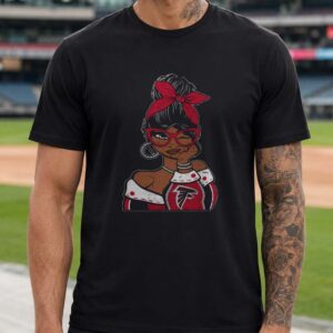 Messy Bun Sassy Girl Atlanta Falcons NFL Women’s Fan T-Shirt