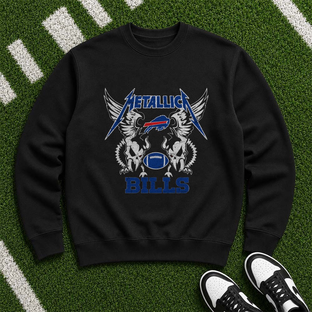 Metallica Buffalo Bills Rock Music Football Supporter T-Shirt Metallica Buffalo Bills Rock Music Football Supporter T-Shirt