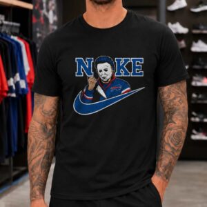 Michael Myers Nike Parody Buffalo Bills Halloween Horror T-Shirt