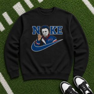 Michael Myers Nike Parody Buffalo Bills Halloween Horror T-Shirt