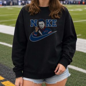 Michael Myers Nike Parody Buffalo Bills Halloween Horror T-Shirt