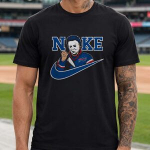 Michael Myers Nike Parody Buffalo Bills Halloween Horror T-Shirt