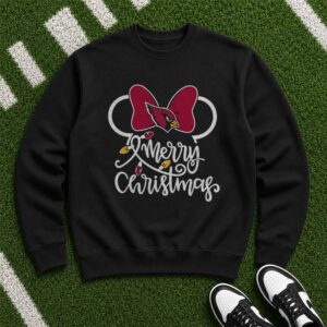 Minnie Mouse Arizona Cardinals Merry Christmas T-Shirt