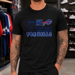 My Heart Beats For Bills Women Buffalo Bills Fan T-Shirt