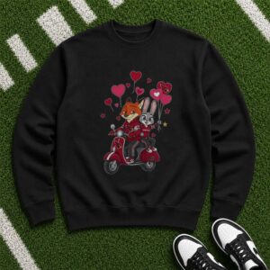 Nick And Judy Zootopia Arizona Cardinals Valentine_s Day T-Shirt