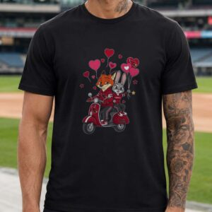 Nick And Judy Zootopia Arizona Cardinals Valentine_s Day T-Shirt