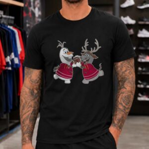 Olaf And Sven Frozen Arizona Cardinals Football T-Shirt
