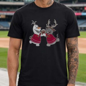 Olaf And Sven Frozen Arizona Cardinals Football T-Shirt