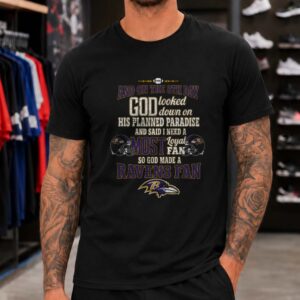 On The 8th Day God Made A Ravens Fan Christian Baltimore Ravens Fan T-Shirt