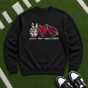Peace Love Arizona Cardinals T-Shirt