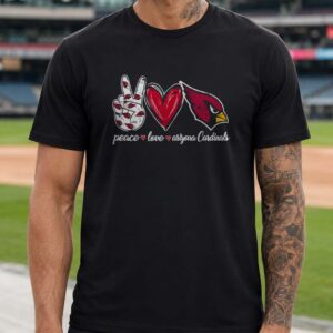 Peace Love Arizona Cardinals T-Shirt