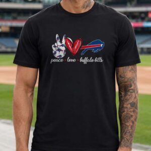 Peace Love Buffalo Bills Women Fan T-Shirt