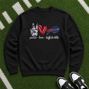 Peace Love Buffalo Bills Women Fan T-Shirt