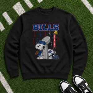 Peanuts Snoopy And Woodstock Bills Champions Trophy Fan Buffalo Bills T-Shirt